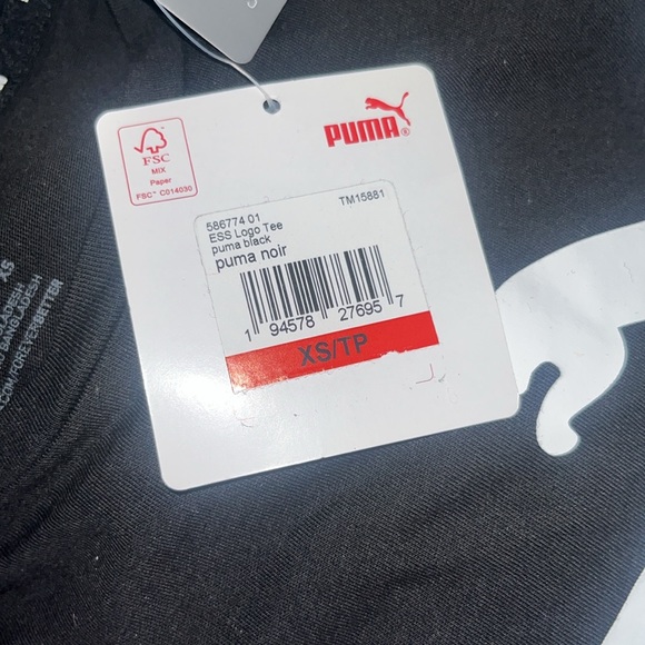 New Puma Women’s Regular Fit Logo Tee Black - Picture 7 of 7